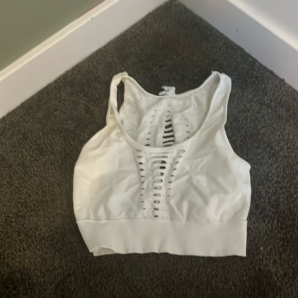Cream ripped top.